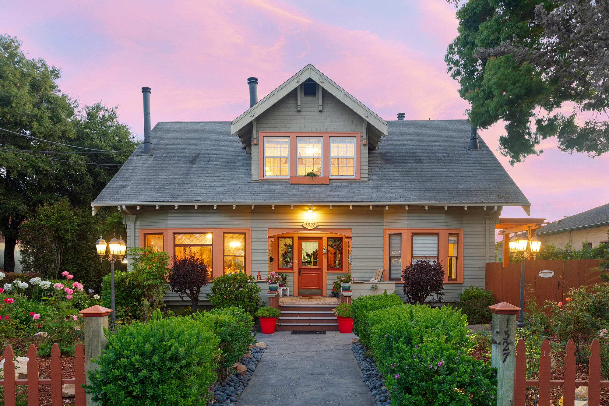 1327 Bath Street Santa Barbara, CA 93101 - Photo 1 of 1 a front view of a house with garden