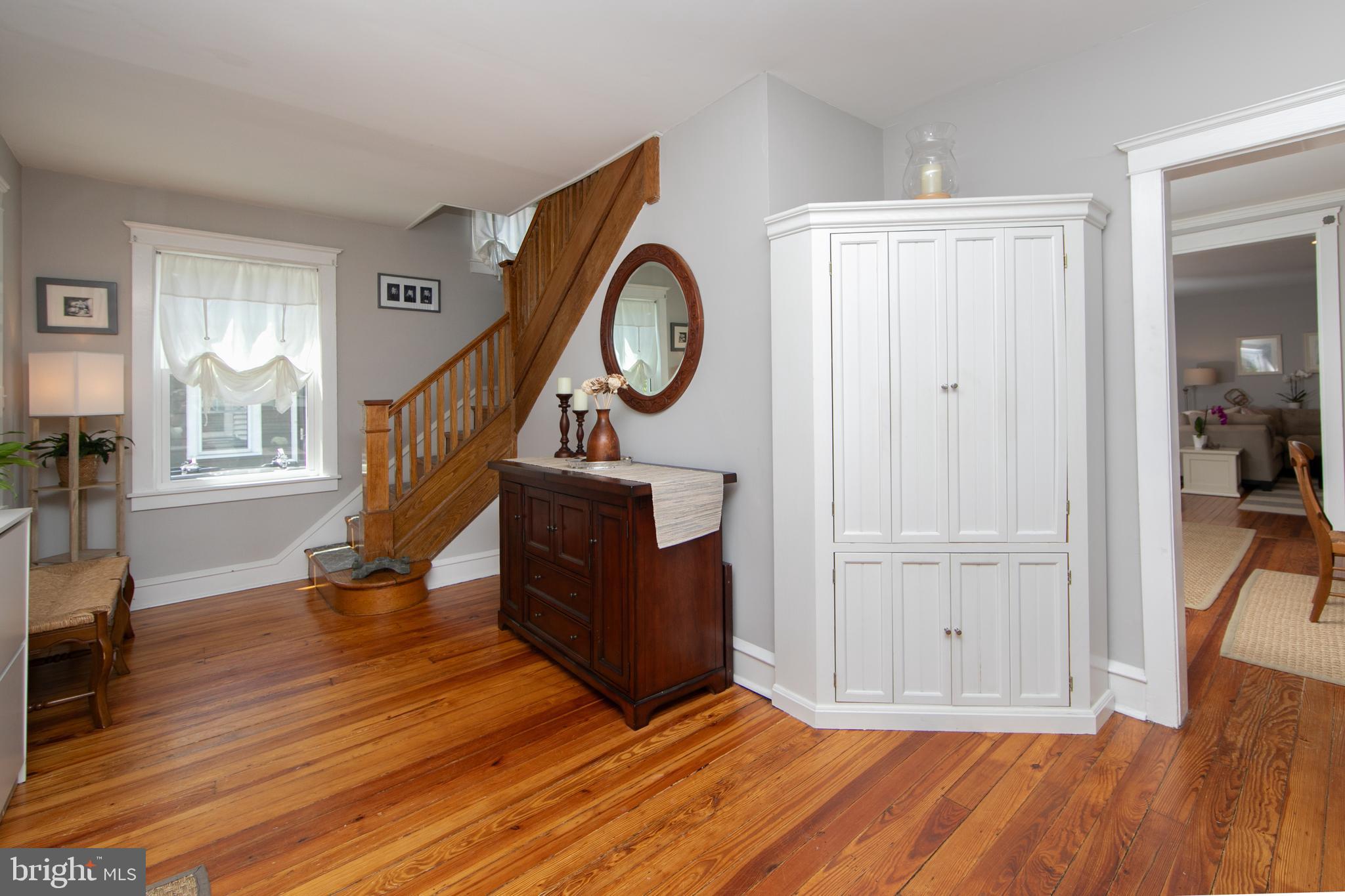 403 Belmont Avenue Haddonfield, NJ 08033 - Photo 10 of 47 workspace with wooden floor windows and entryway