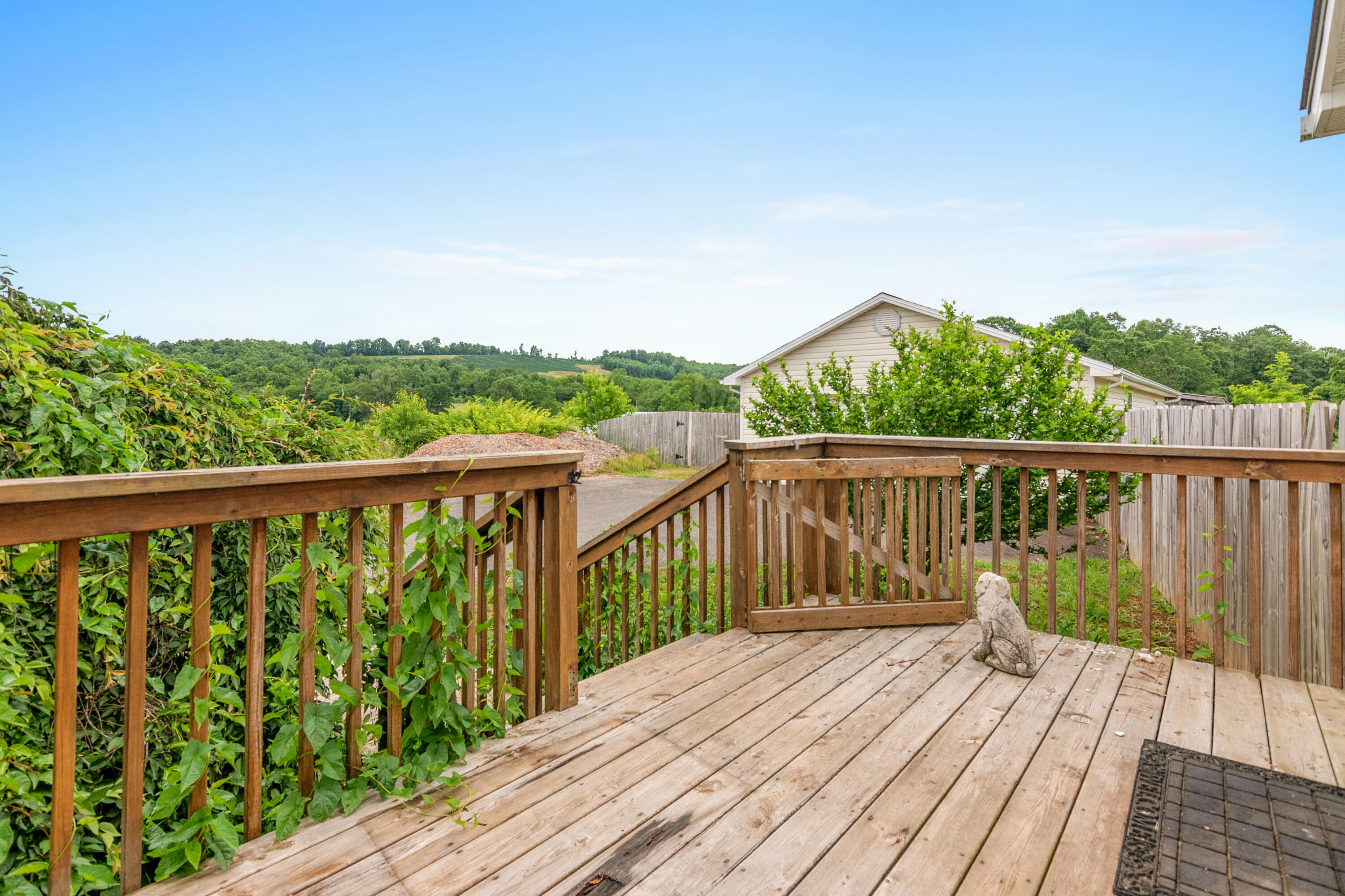 223 Conner Grove Road Southwest Willis, VA 24380 - Photo 55 of 74 a view of balcony with wooden floor and fence