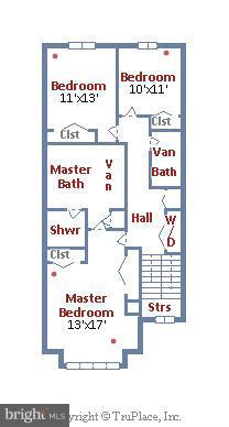1940 Lakeport Way Reston, VA 20191 - Photo 29 of 30 Upper Level Floor Plan