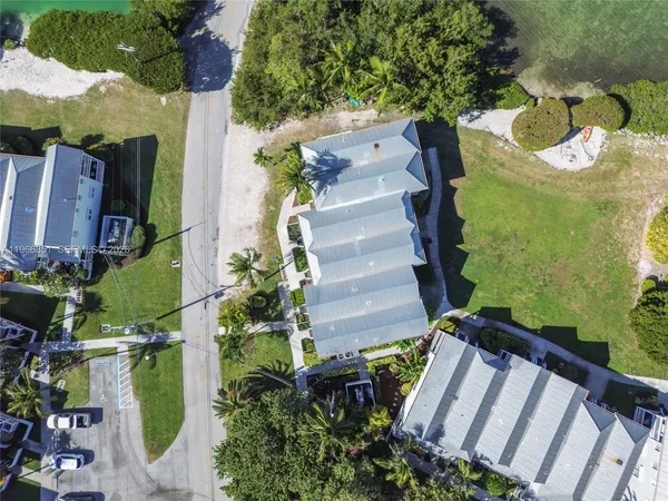 an aerial view of a house having outdoor space