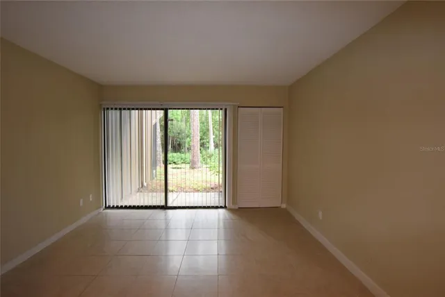 an empty room with a window