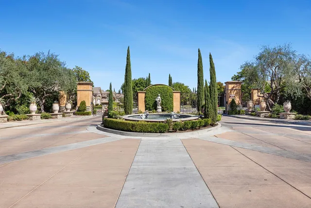a view of a building with a street