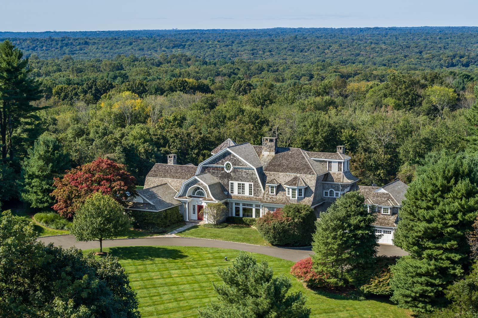 84 Turtle Back Road New Canaan, CT 06840 - Photo 2 of 35 an aerial view of a house