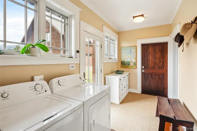 a bedroom with a bed and a table