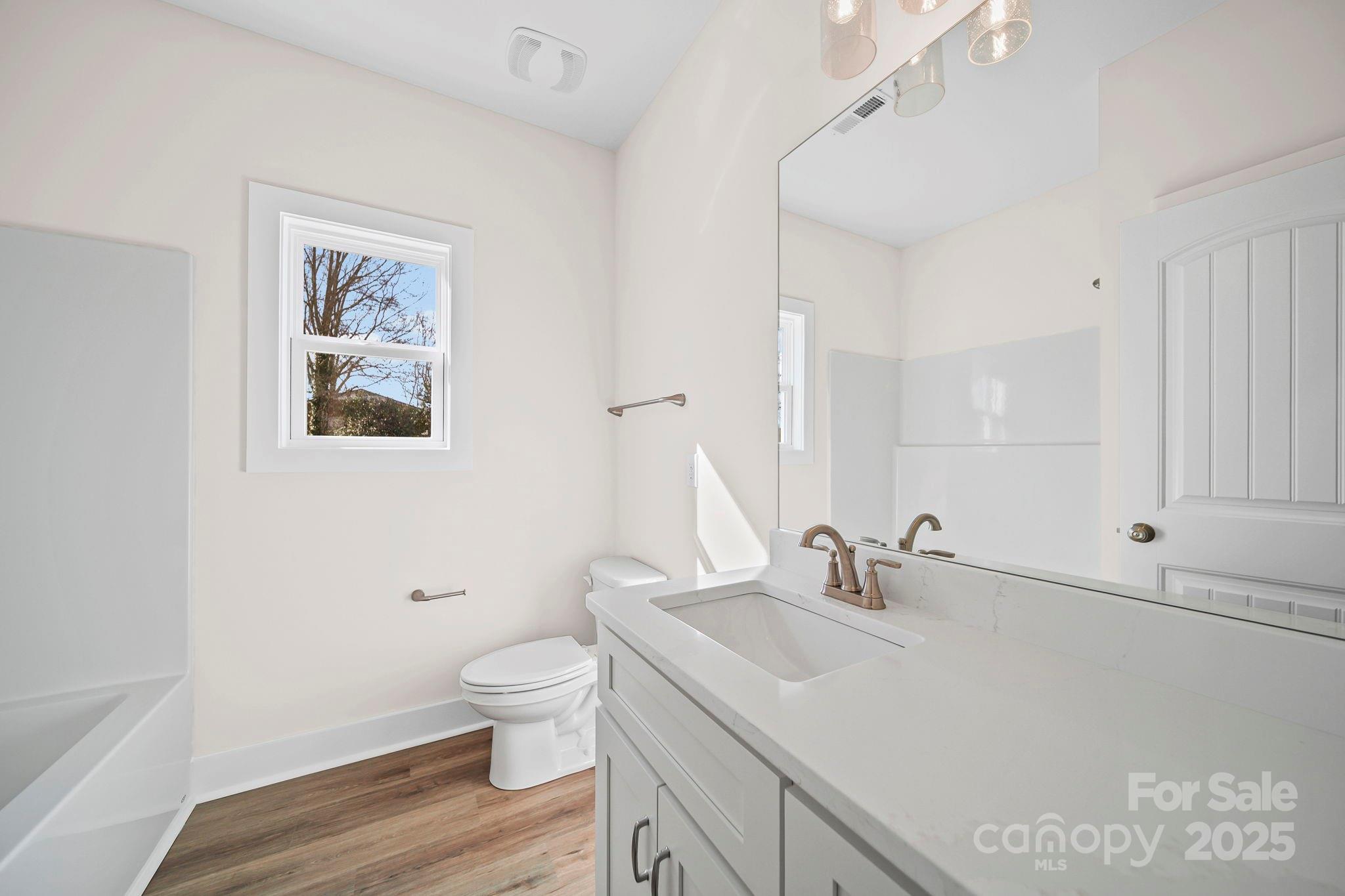 4106 New Salem Road Marshville, NC 28103 - Photo 38 of 46 a bathroom with a sink a toilet and a mirror
