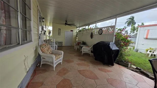 a house view with a backyard