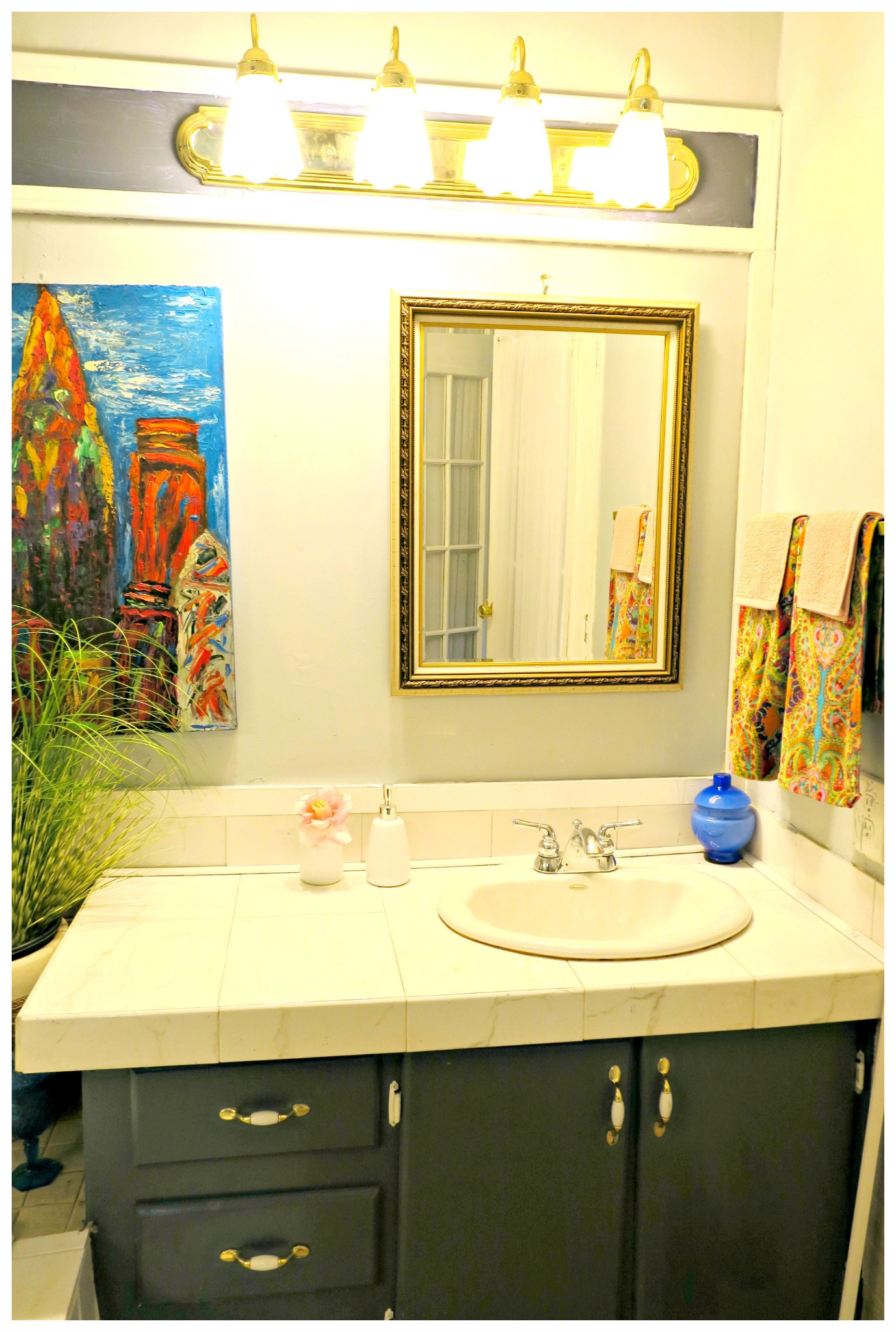 605 Thompson Road Pegram, TN 37143 - Photo 14 of 28 a bathroom with a sink and a mirror