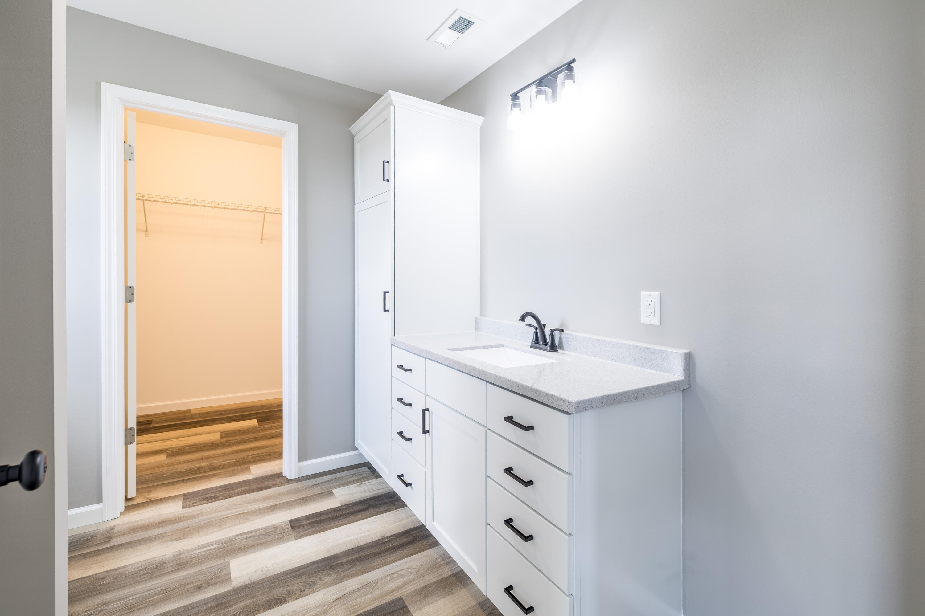 403 Wolf Street Rensselaer, IN 47978 - Photo 29 of 38 a bathroom with a sink a mirror and a shower