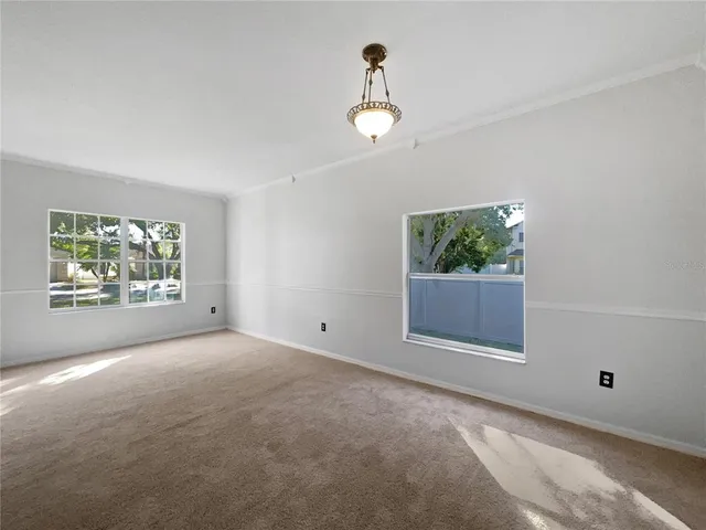 a view of a window in an empty room