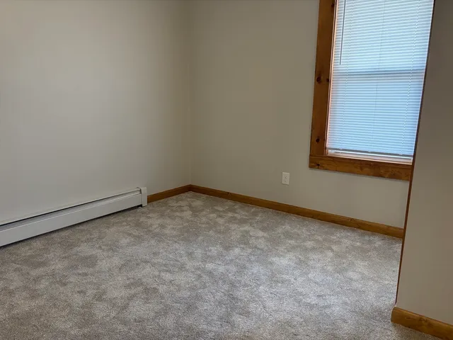 an empty room with closet