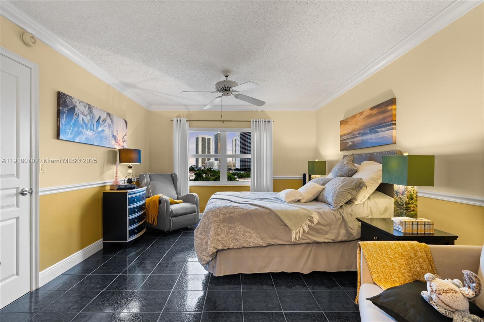 200 Diplomat Parkway, Unit 732 Hallandale Beach, FL 33009 - Photo 19 of 35 a bedroom with bed and window