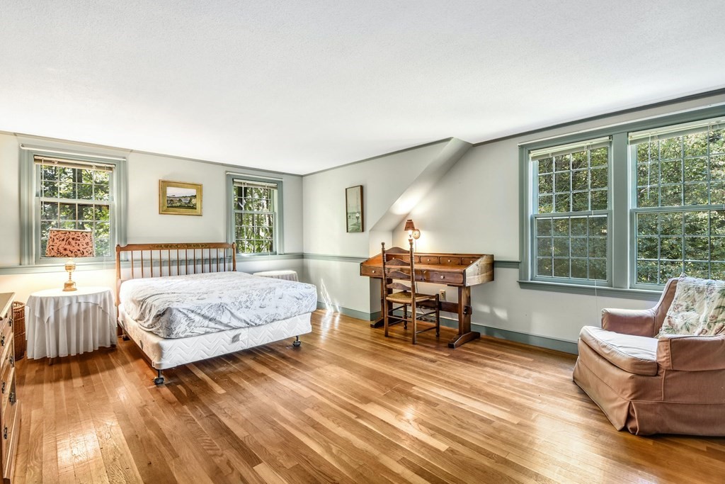 28 Olde Farms Road Boxford, MA 01921 - Photo 25 of 42 a bedroom with a bed wooden floor and furniture