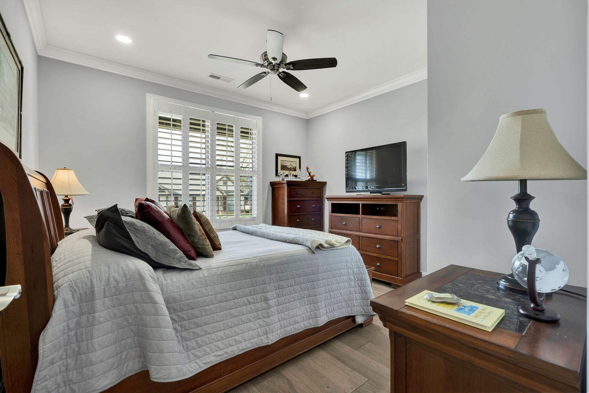 133 Camden Way Dalton, GA 30721 - Photo 20 of 39 a bedroom with a bed and a flat screen tv