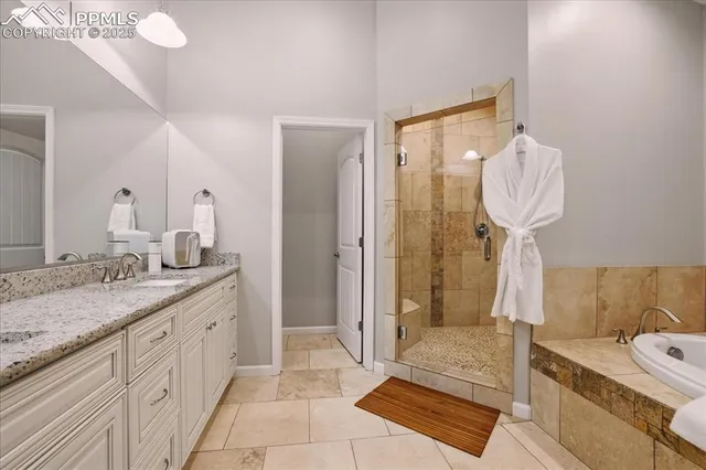 a bathroom with a sink a mirror and a shower