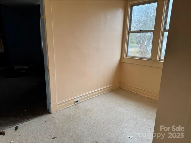 an empty room with a window