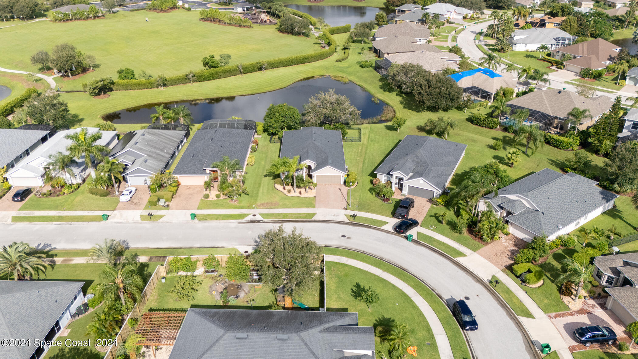 3412 Siderwheel Drive Rockledge, FL 32955 - Photo 32 of 39 an aerial view of a swimming pool