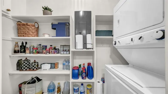 a room with storage and utility