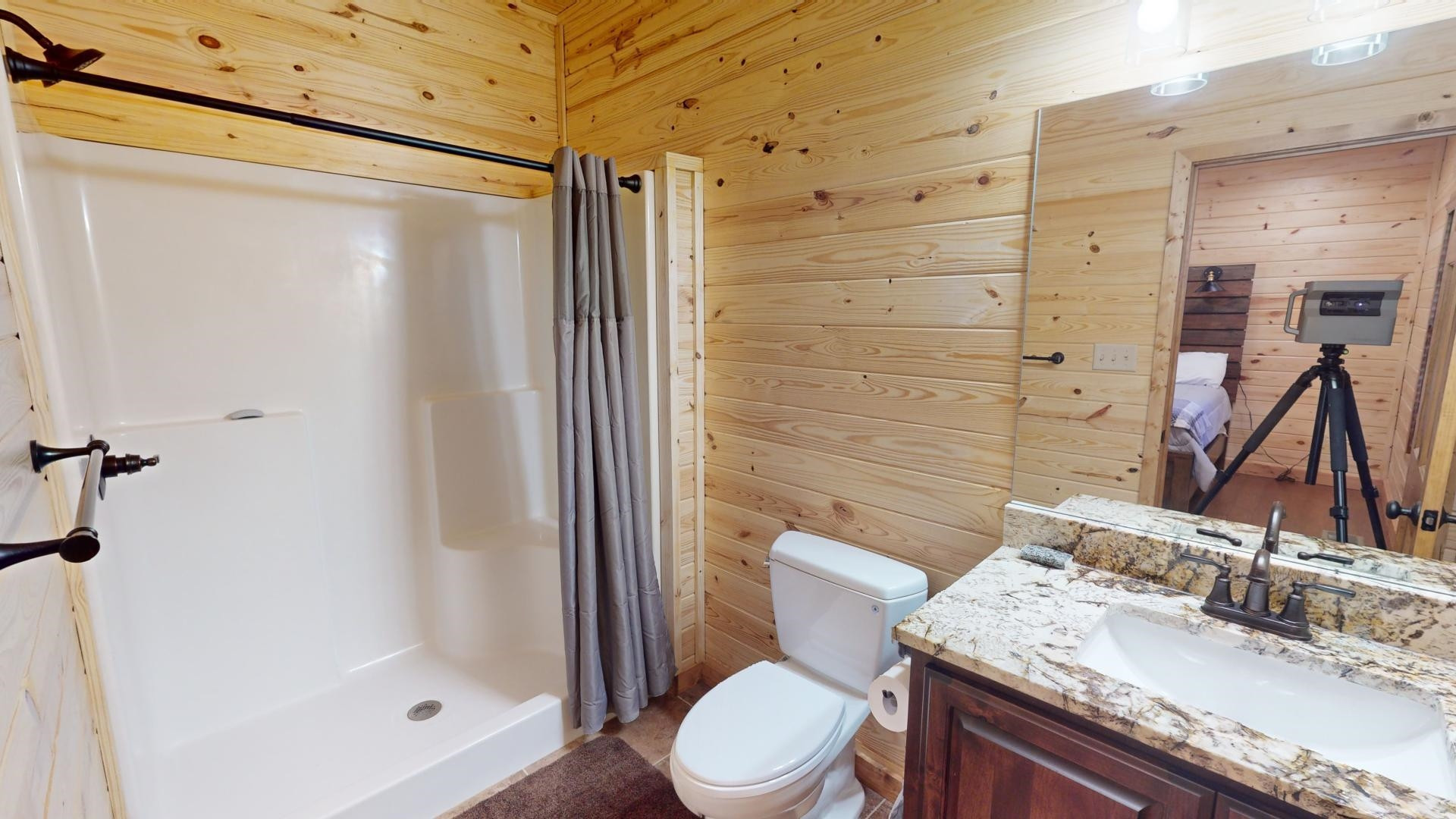 5334 Ira Barker Road Obion, TN 38240 - Photo 43 of 68 a bathroom with a granite countertop sink toilet and shower