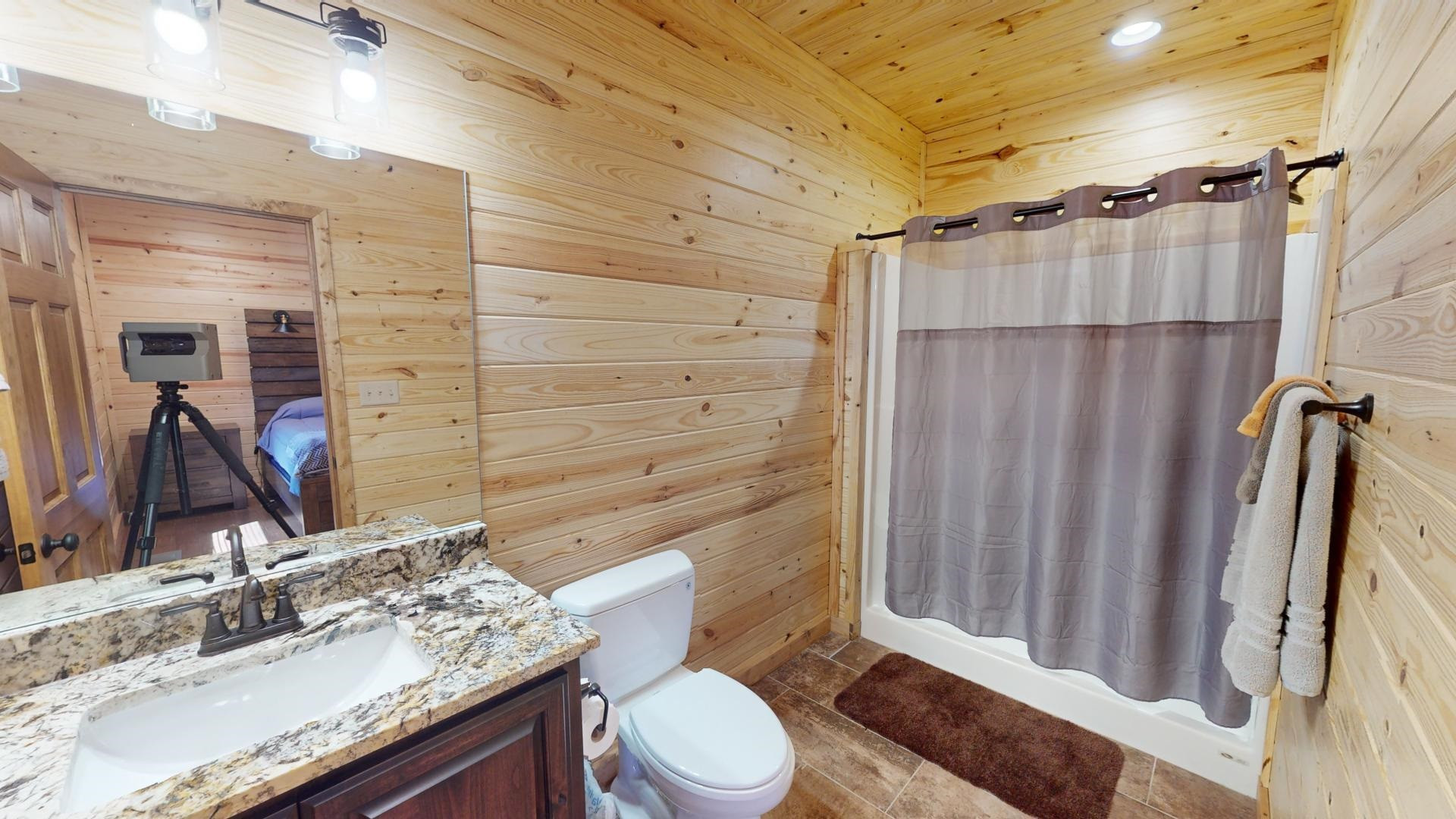 5334 Ira Barker Road Obion, TN 38240 - Photo 45 of 68 a bathroom with a granite countertop sink toilet and shower