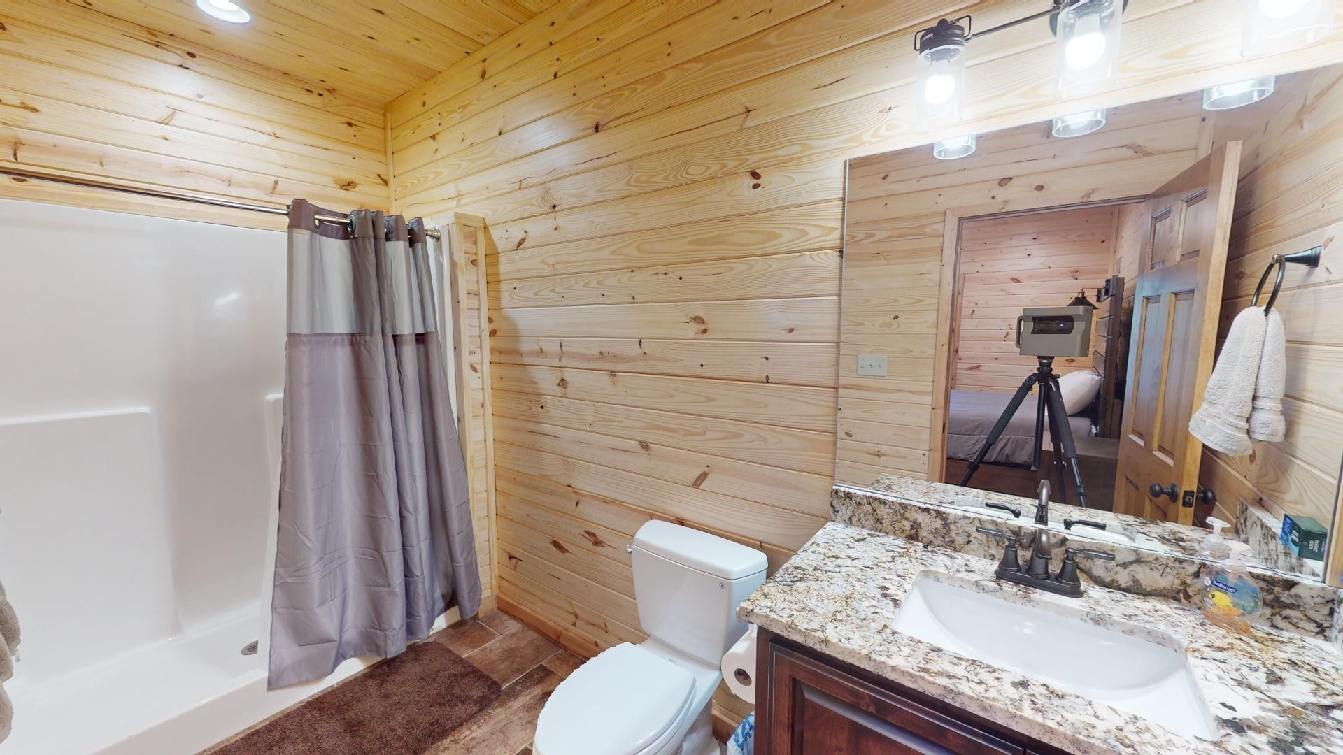 5334 Ira Barker Road Obion, TN 38240 - Photo 47 of 68 a bathroom with a granite countertop sink toilet and shower