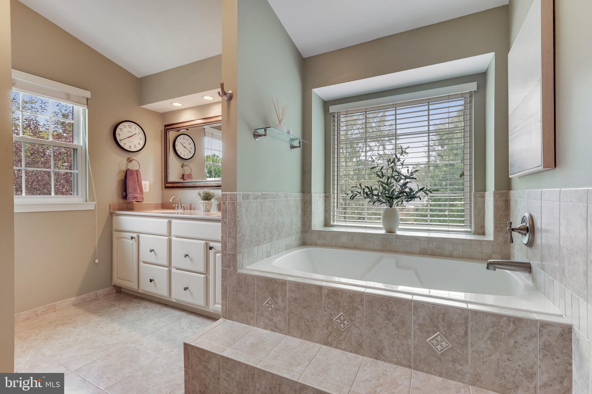 128 Minor Road Sterling, VA 20165 - Photo 34 of 62 Primary bath - dual vanity and soaking tub
