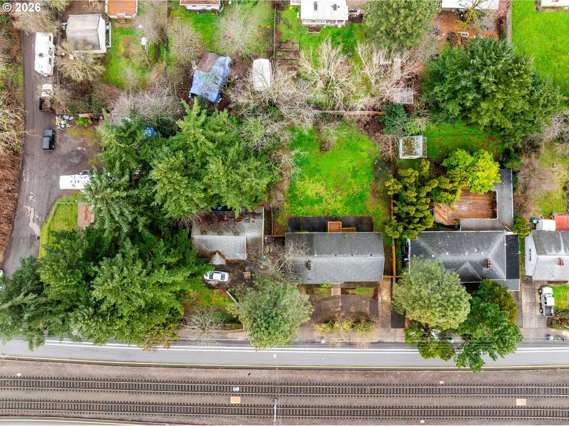 East Burnside Street Portland, OR 97220 - Photo 17 of 25 an aerial view of a house with a yard and outdoor seating