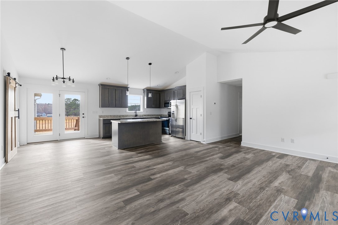 5245 Courtland Road Disputanta, VA 23842 - Photo 4 of 27 a view of kitchen with microwave and refrigerator