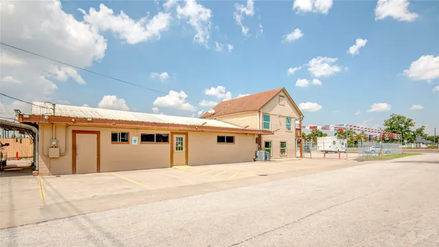 a view of a house with a patio