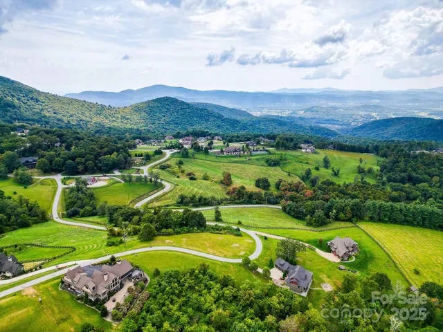 a view of a lush green hillside and houses