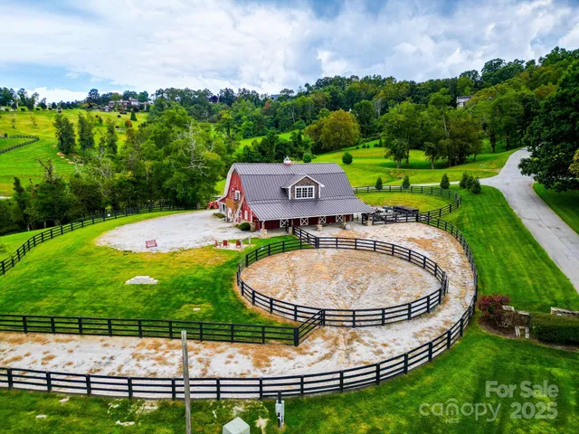 an aerial view of a house having outdoor space