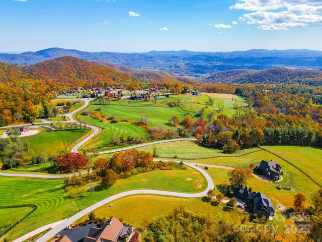 a view of a swimming pool with a mountain