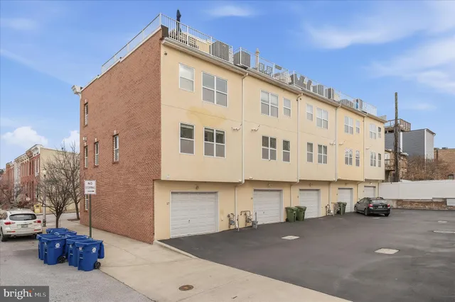 a large building with a street
