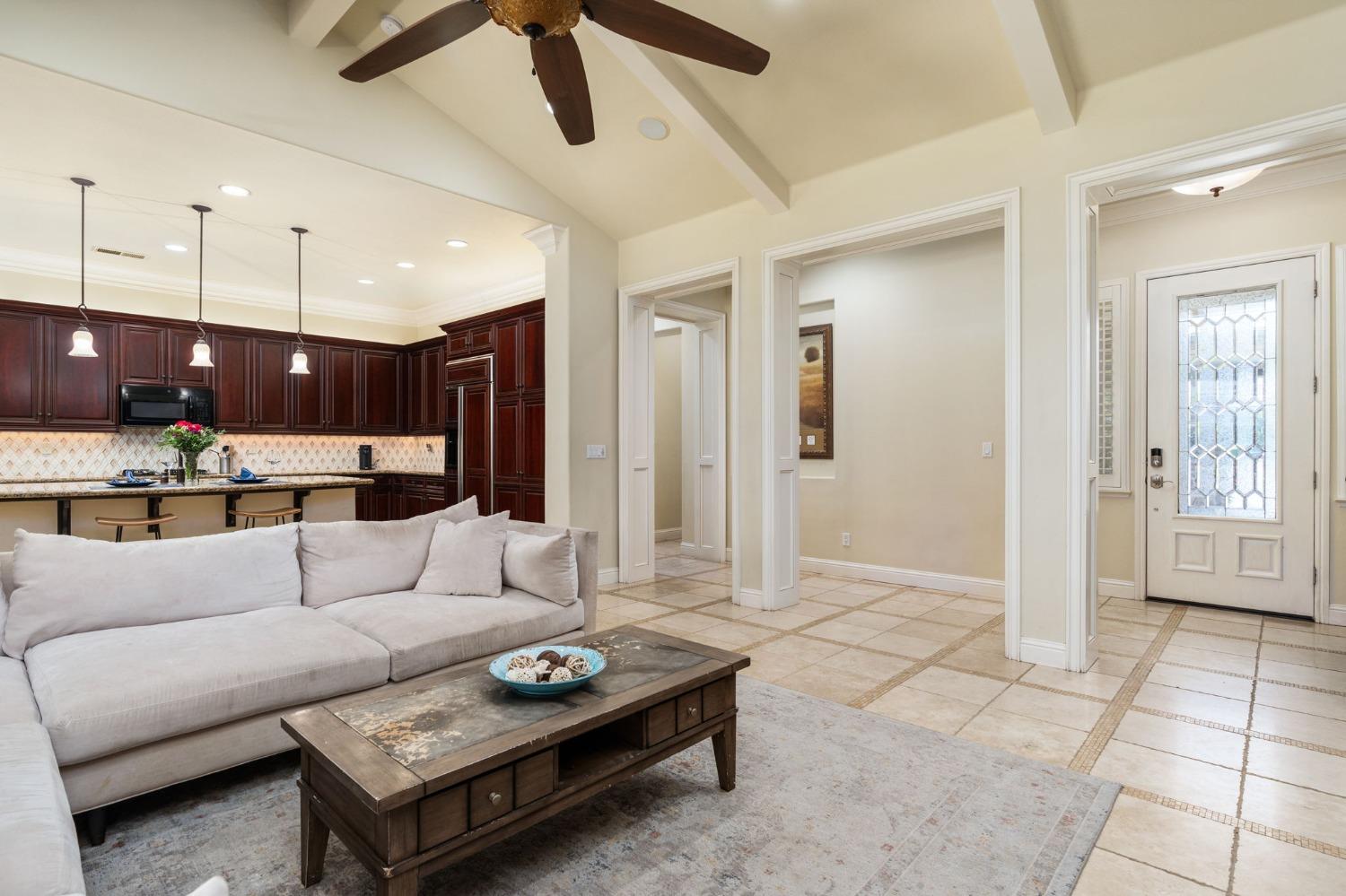 3545 Barclay Square Clovis, CA 93619 - Photo 5 of 31 a living room with furniture and kitchen view