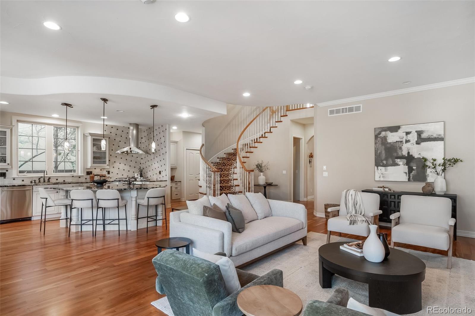 1425 South Elizabeth Street Denver, CO 80210 - Photo 8 of 50 a living room with furniture and wooden floor