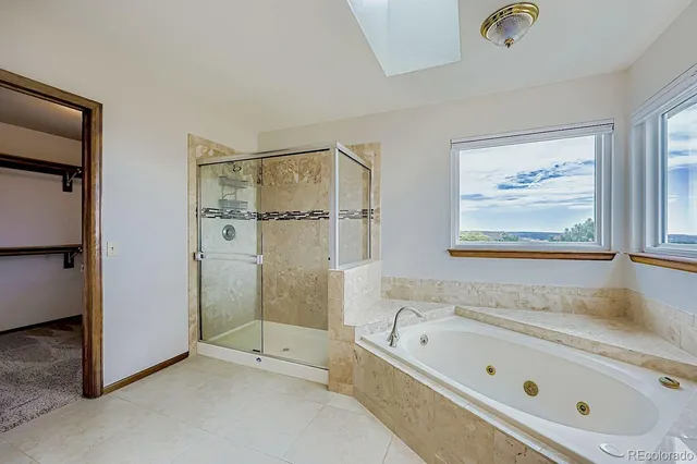 a bathroom with a tub a sink and a shower