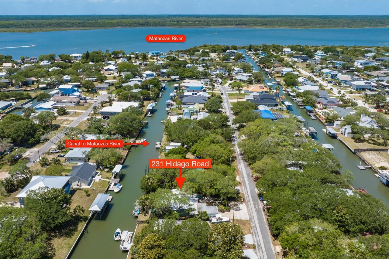 231 Hildago Road St. Augustine, FL 32080 - Photo 40 of 49 a city view with lots of trees and houses