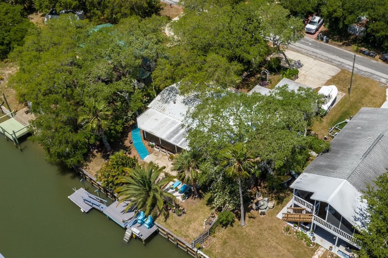 231 Hildago Road St. Augustine, FL 32080 - Photo 45 of 49 an aerial view of a house with a yard basket ball court and outdoor seating