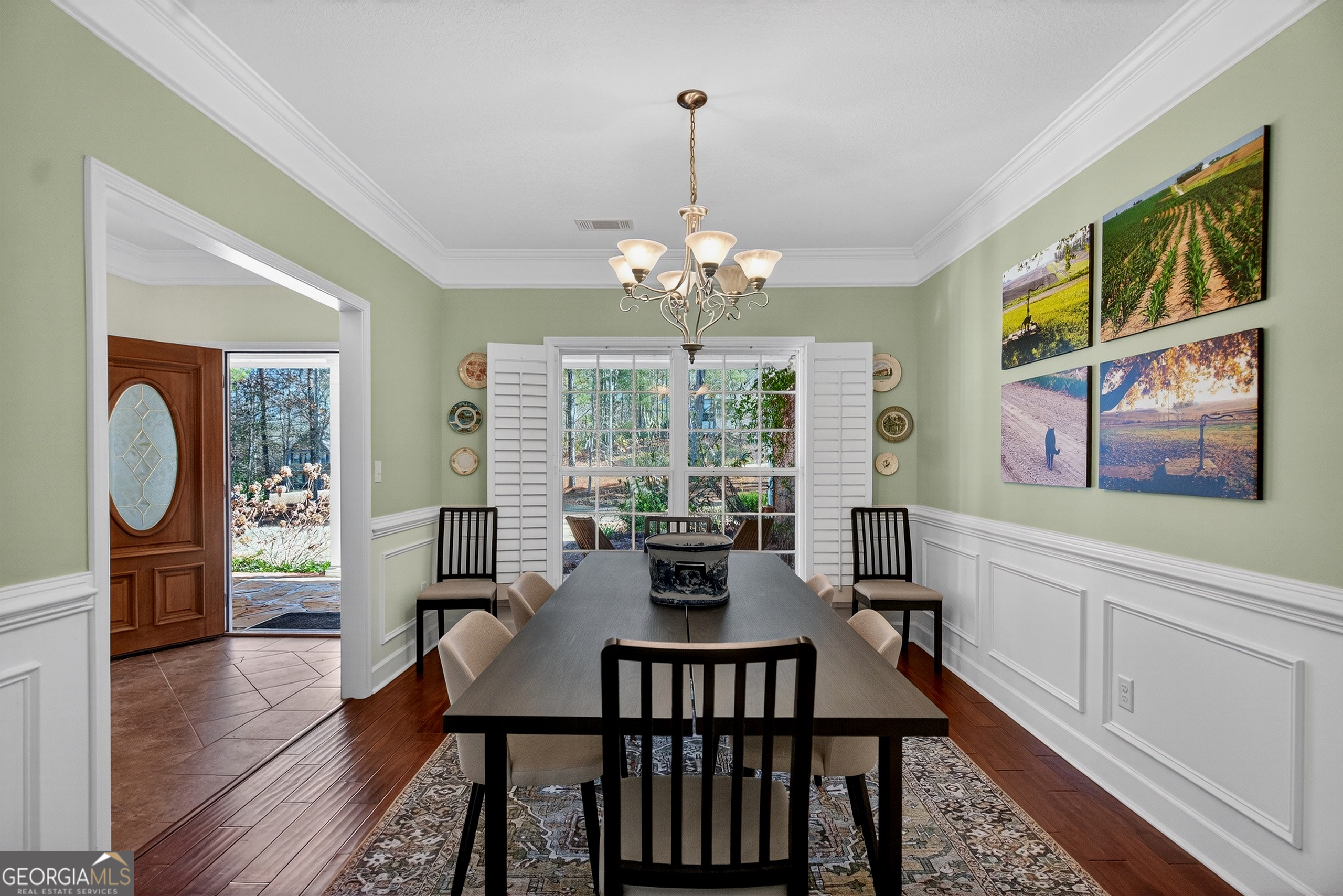 830 John Lovelace Road LaGrange, GA 30241 - Photo 9 of 45 a view of a dining room with furniture window and wooden floor