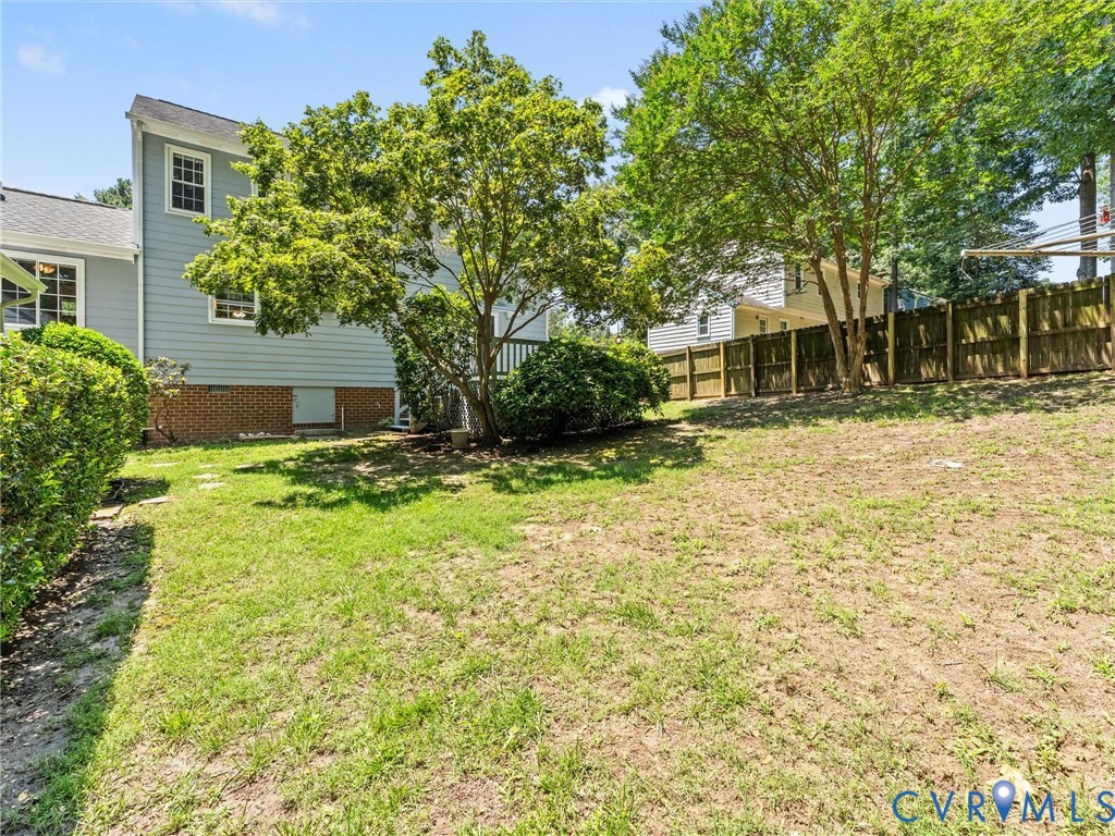 3524 Ludgate Road Chester, VA 23831 - Photo 35 of 44 Spacious rear yard featuring a partial wood privac