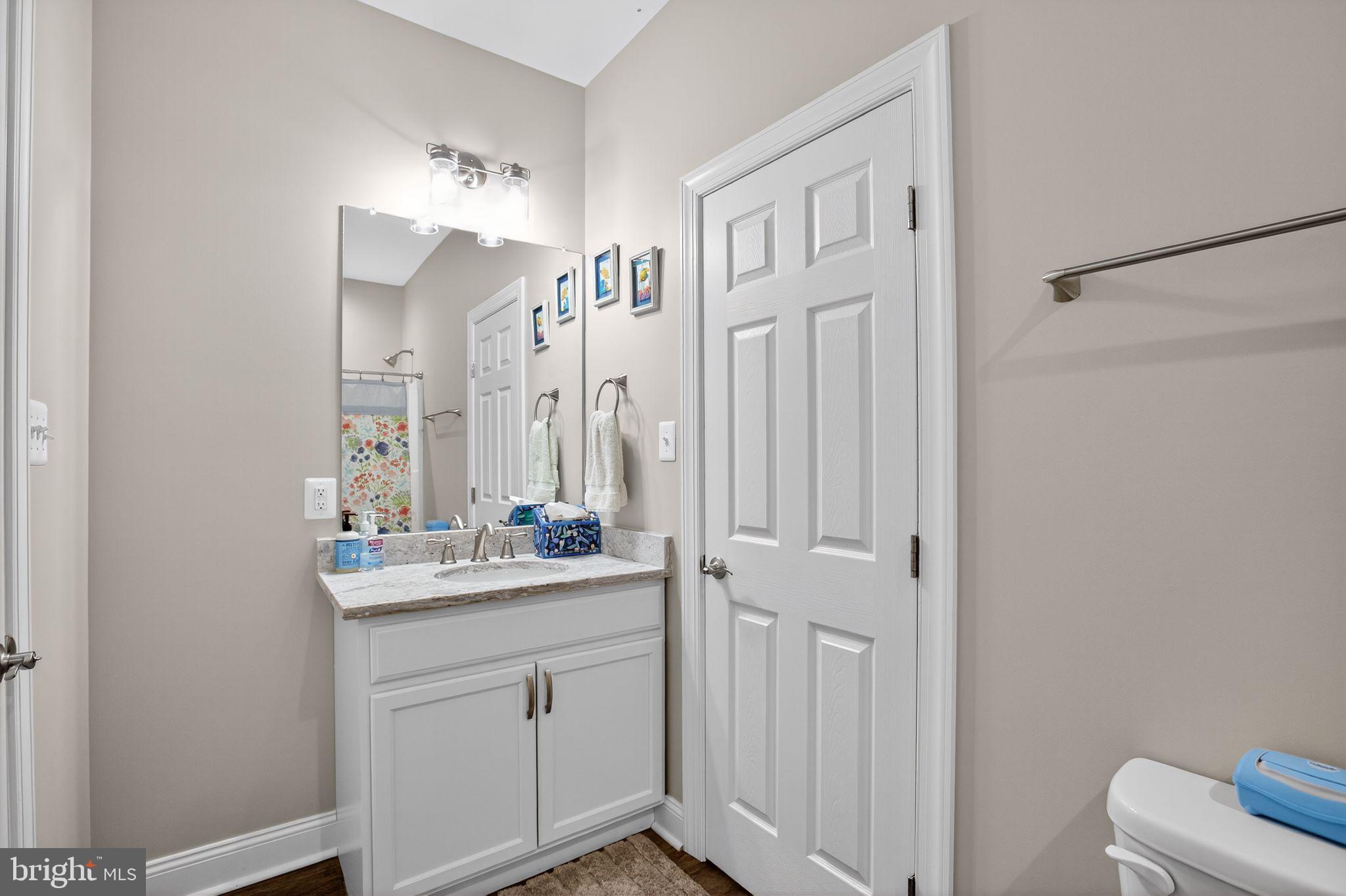 14730 Locust Court Swan Point, MD 20645 - Photo 14 of 30 a bathroom with a sink a toilet and a mirror