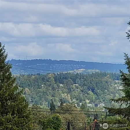 a view of an outdoor space and mountain view