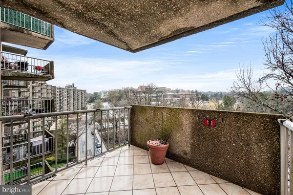 a view of city from balcony