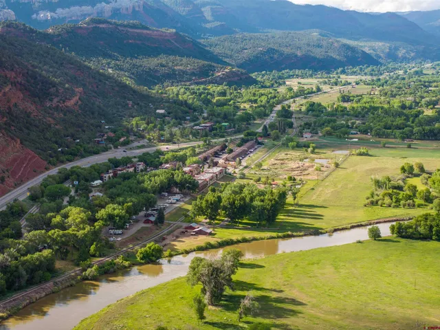 a view of a lake with a mountain