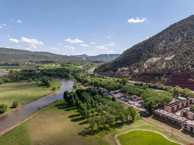 a view of a lake with a mountain