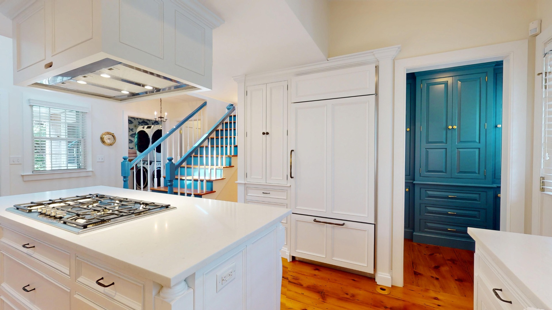 39 A Milk Street Nantucket, MA 02554 - Photo 16 of 56 a kitchen with stainless steel appliances a stove a refrigerator and cabinets