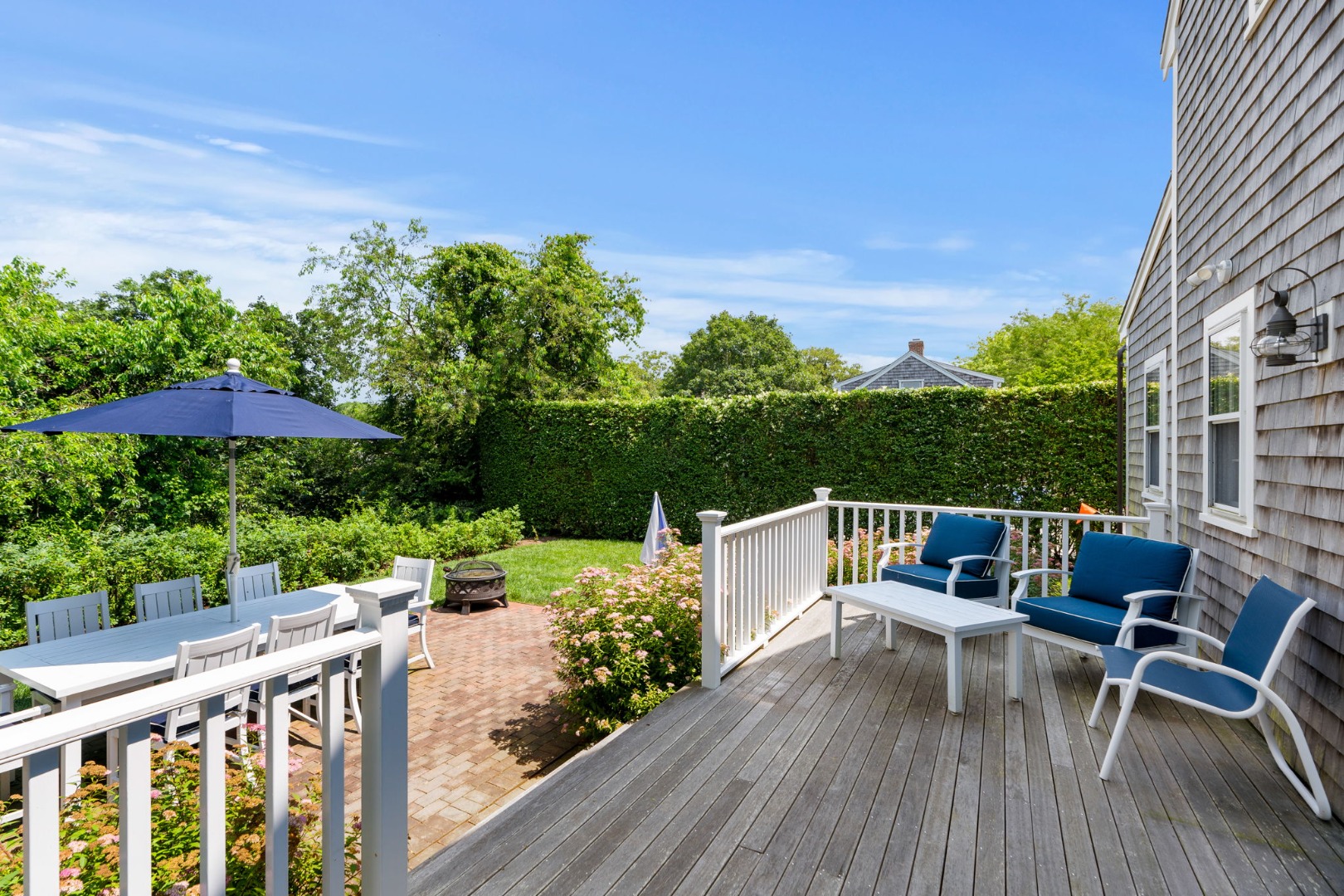 39 A Milk Street Nantucket, MA 02554 - Photo 54 of 56 a view of balcony with outdoor seating and plants