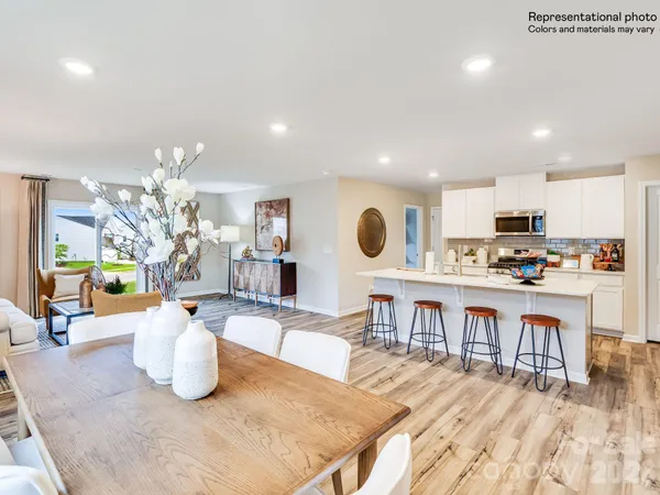 a kitchen with counter top space and appliances