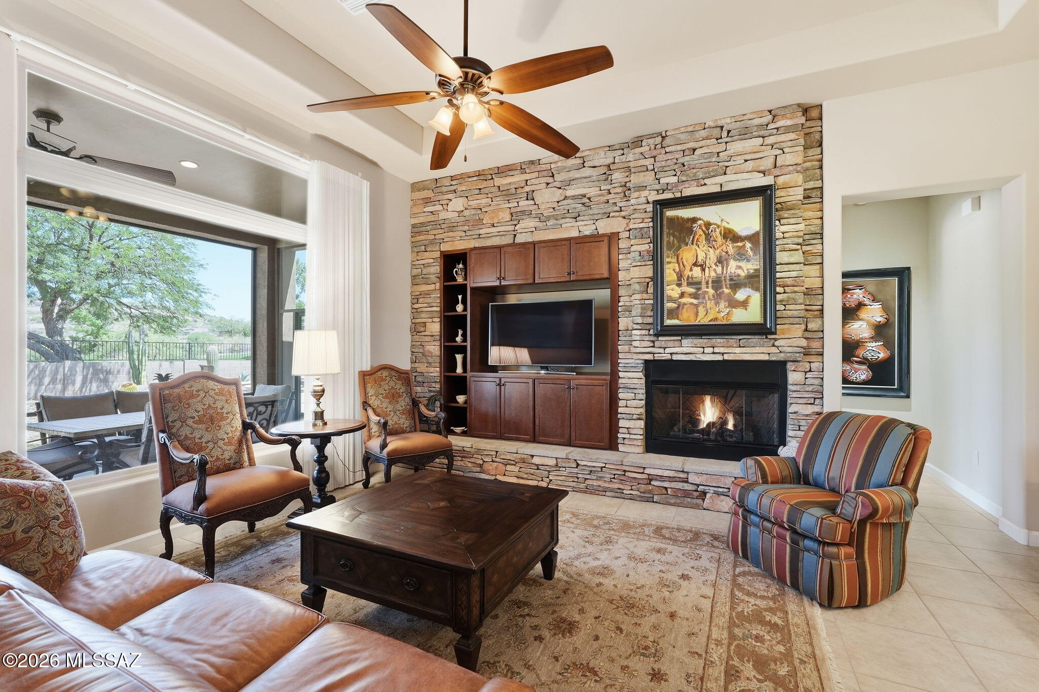 66162 East Box Elder Road Tucson, AZ 85739 - Photo 3 of 42 Gas fireplace
