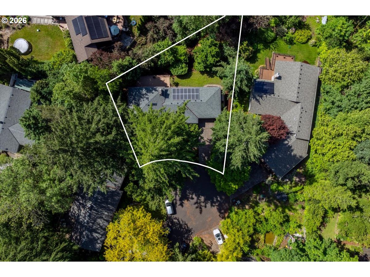 175 Northwest 95th Avenue Portland, OR 97229 - Photo 41 of 46 an aerial view of a house with a yard and potted plants